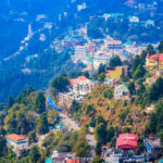 top view of famous hill station mussoorie in India